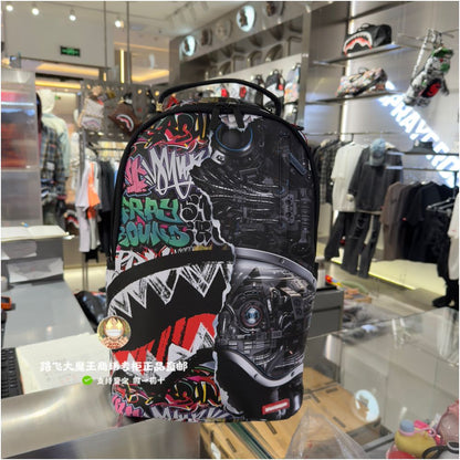 SprayGround counter genuine new 25 shark mouth backpack for male and female students SG transparent bag