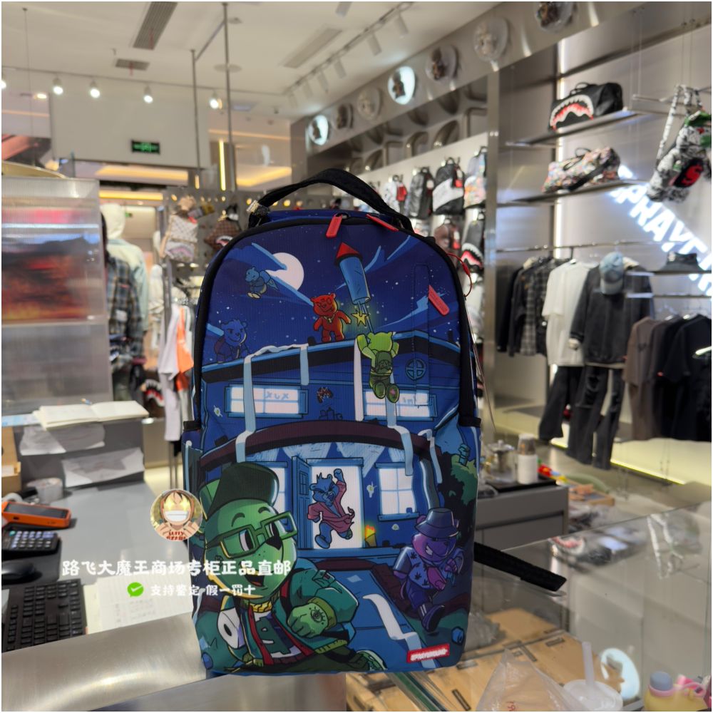 SprayGround counter genuine new 25 shark mouth backpack for male and female students SG transparent bag