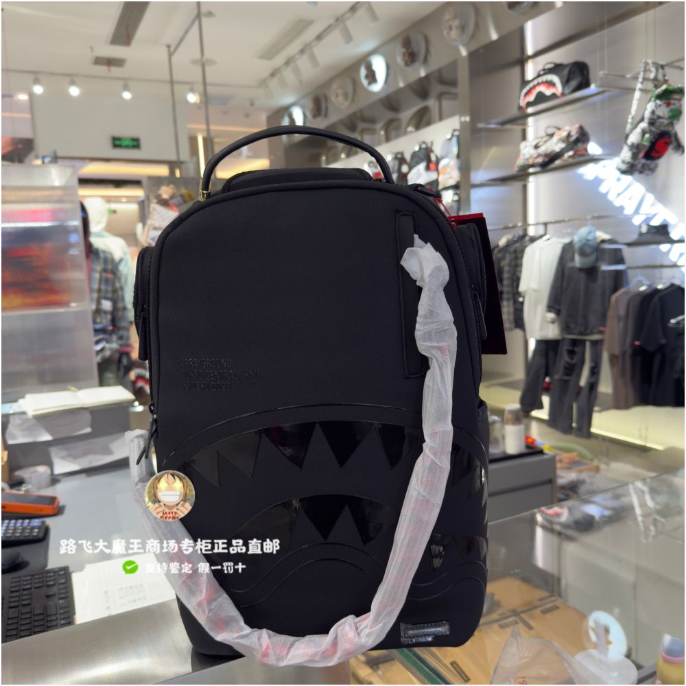 SprayGround counter genuine new 25 shark mouth backpack for male and female students SG transparent bag
