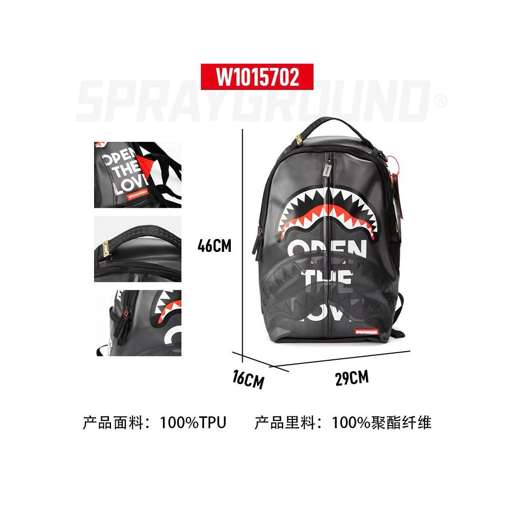 SprayGround Transparent Backpack SG W1015702 British Style Lightweight Waterproof Large Capacity Includes 16 inch Computer Insert Bag