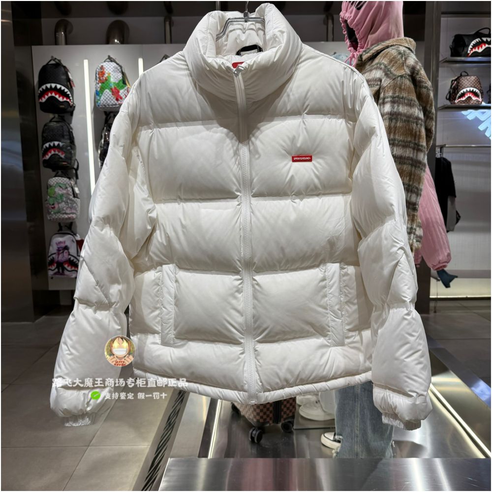SprayGround Shark Mouth Counter Authentic 25 New W1141304 Men s and Women s Lightweight Goose Down Jacket