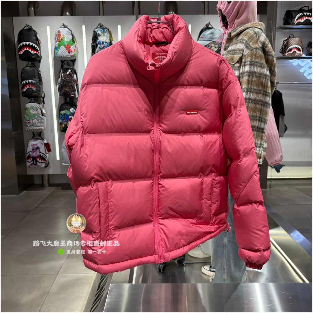 SprayGround Shark Mouth Counter Authentic 25 New W1141304 Men s and Women s Lightweight Goose Down Jacket