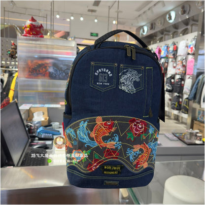 SprayGround Shark Mouth Authentic Brand Product New Model 25 W1215722 Unisex Fashion Printed Backpack image 0