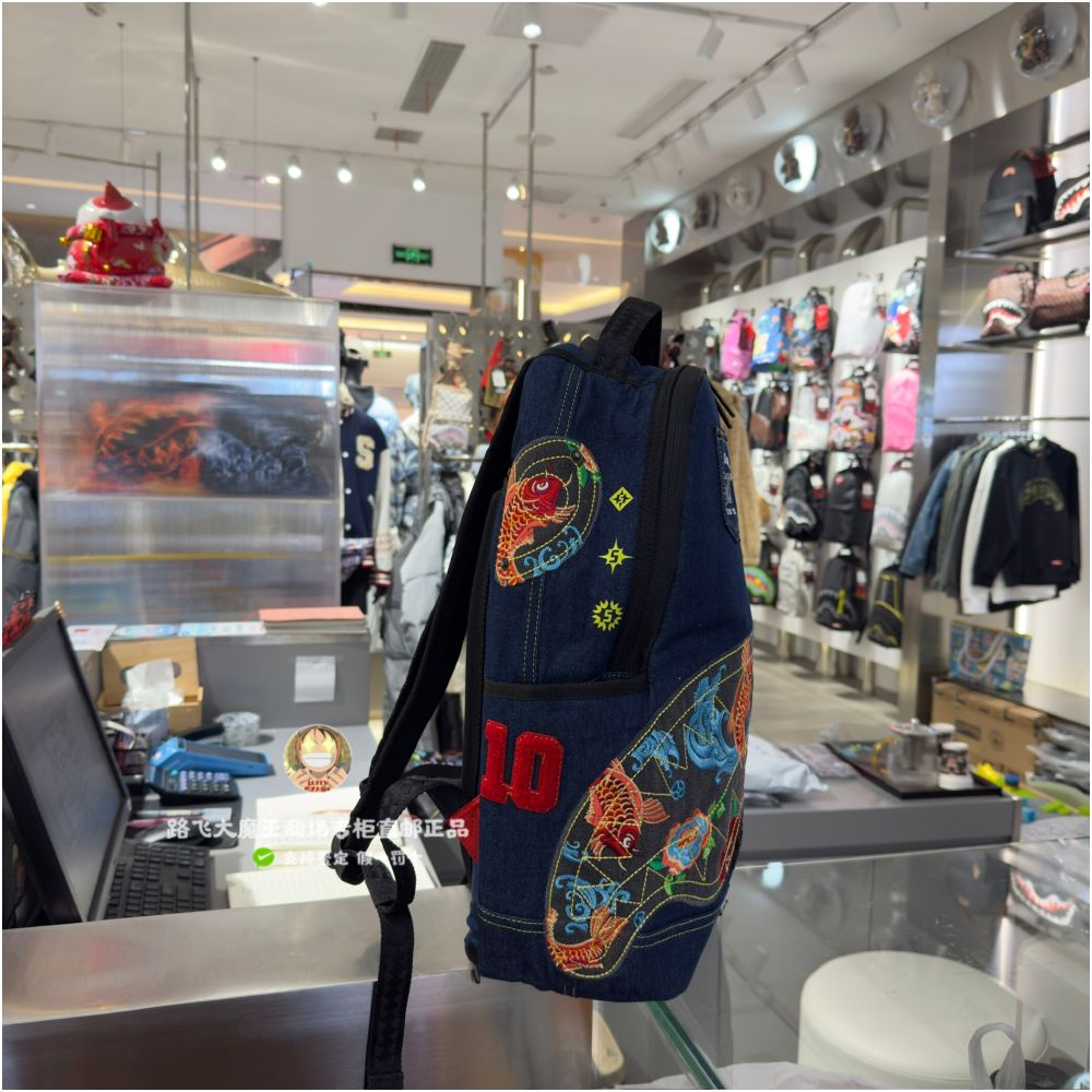 SprayGround Shark Mouth Authentic Brand Product New Model 25 W1215722 Unisex Fashion Printed Backpack image 1