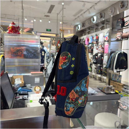 SprayGround Shark Mouth Authentic Brand Product New Model 25 W1215722 Unisex Fashion Printed Backpack image 1