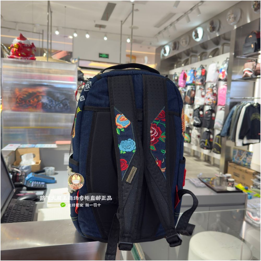 SprayGround Shark Mouth Authentic Brand Product New Model 25 W1215722 Unisex Fashion Printed Backpack image 2