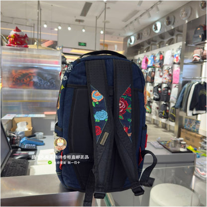 SprayGround Shark Mouth Authentic Brand Product New Model 25 W1215722 Unisex Fashion Printed Backpack image 2