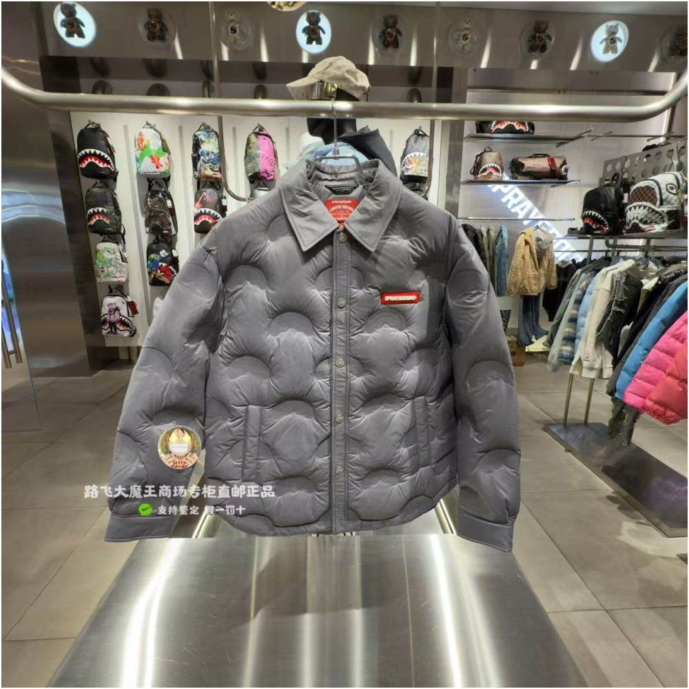 SprayGround Shark Mouth Counter Authentic 25 New W1141312 Men s and Women s Fashionable Lightweight Down Jacket image 1