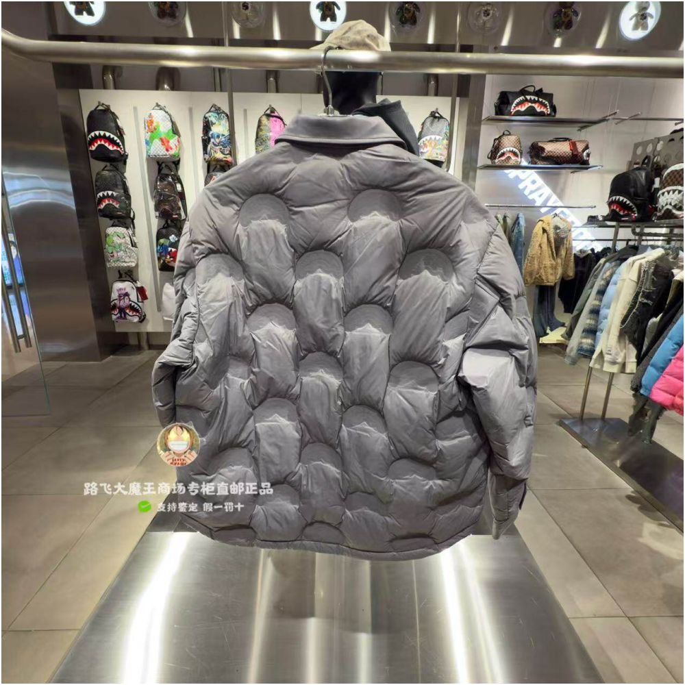 SprayGround Shark Mouth Counter Authentic 25 New W1141312 Men s and Women s Fashionable Lightweight Down Jacket image 2