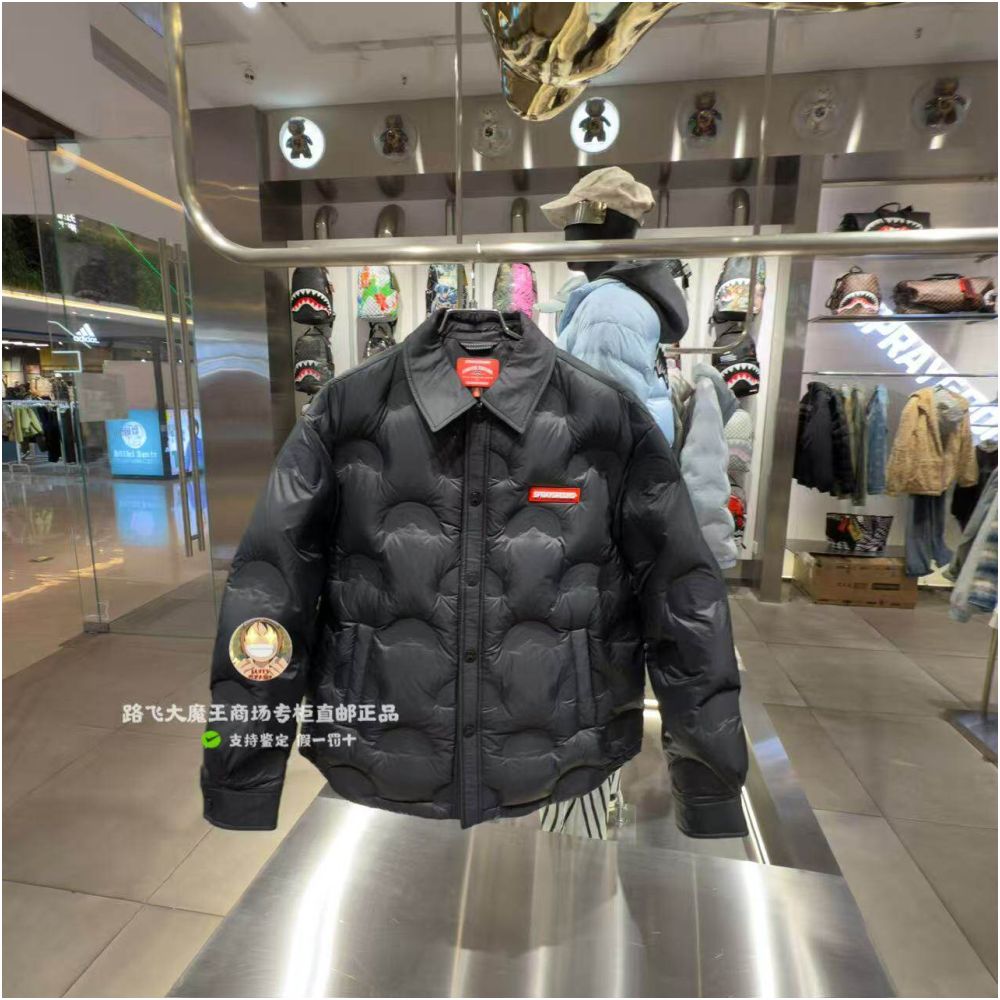 SprayGround Shark Mouth Counter Authentic 25 New W1141312 Men s and Women s Fashionable Lightweight Down Jacket
