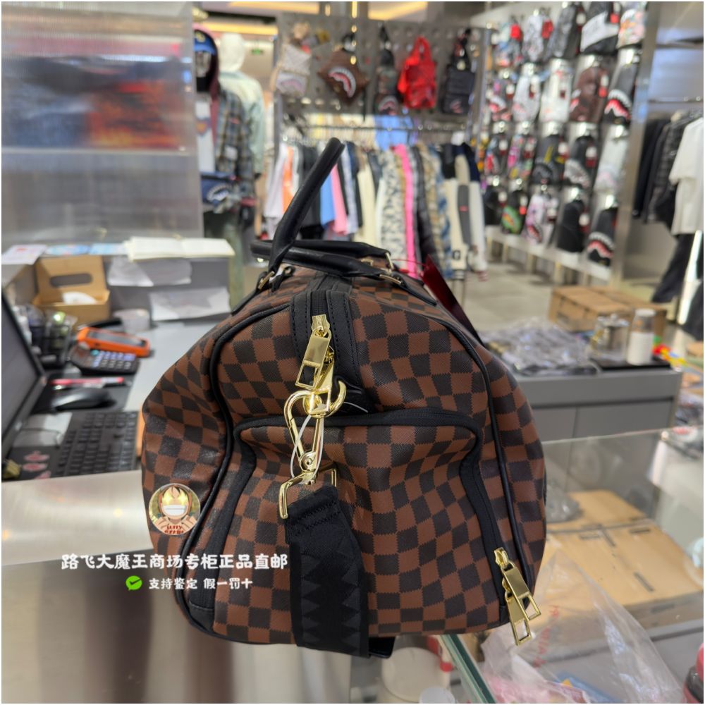 SprayGround counter genuine SG Shark Mouth W1135512 large handheld fitness bag transparent travel bag image 2