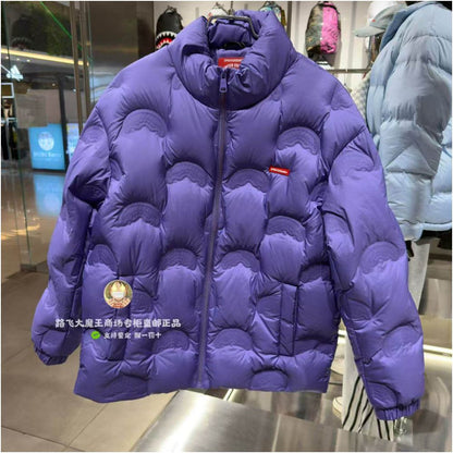 SprayGround Shark Mouth Counter Authentic 2025 New W1141306 Men s and Women s Stand Collar Warm Down Jacket