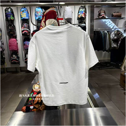 SprayGround Shark Mouth Authentic Product New Arrival 26 W1210218 Unisex Simple Loose Short Sleeve T Shirt image 3