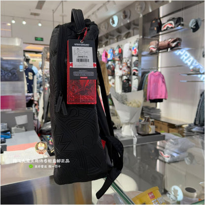 SprayGround Shark Mouth Authentic 2026 New Style W1215731 Unisex Black Striped Fashion Backpack image 3