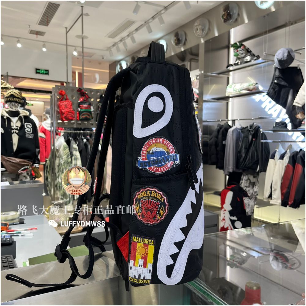 SprayGround counter genuine shark mouth W1115706 male and female trendy large capacity student backpack computer image 2