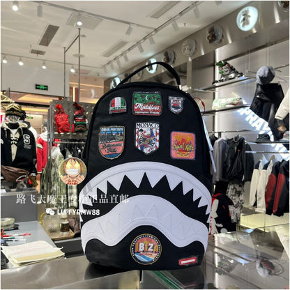 SprayGround counter genuine shark mouth W1115706 male and female trendy large capacity student backpack computer