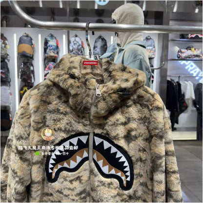 SprayGround Shark Mouth Counter Authentic 25 New W1131107 Men s and Women s Fashion Trendy Hoodie Coat image 3