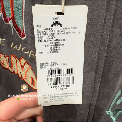 SprayGround Shark Mouth Counter Authentic 2026 New W1211112 Men s and Women s Personalized Trendy Baseball Jacket image 3