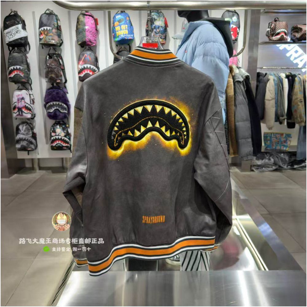 SprayGround Shark Mouth Authentic 2026 New Style W1211105 Unisex Color Block Baseball Uniform image 1