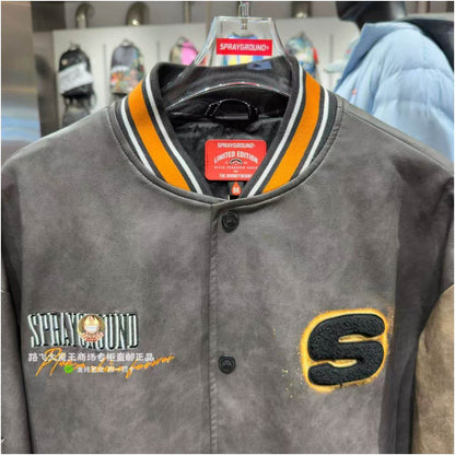 SprayGround Shark Mouth Authentic 2026 New Style W1211105 Unisex Color Block Baseball Uniform image 2