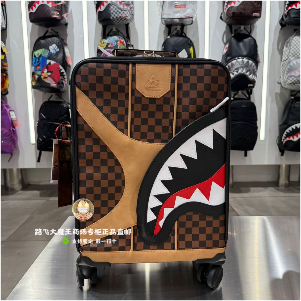SprayGround counter genuine 20 inch luggage rack with trendy brand swivel wheels W0914801