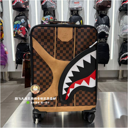 SprayGround counter genuine 20 inch luggage rack with trendy brand swivel wheels W0914801