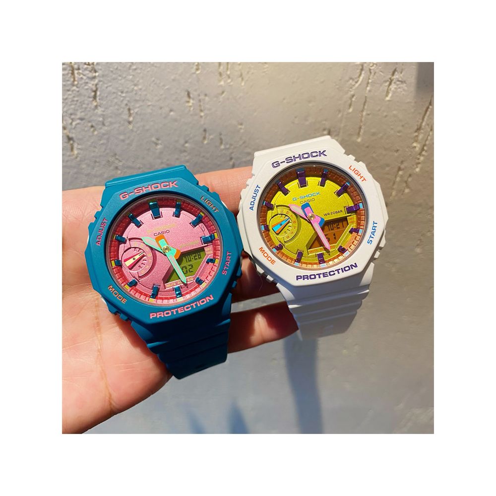Casio G SHOCK Farmhouse Oak Colorful Rainbow Neutral Waterproof Watch GMA S2100BS 7A 3A 4 image 0