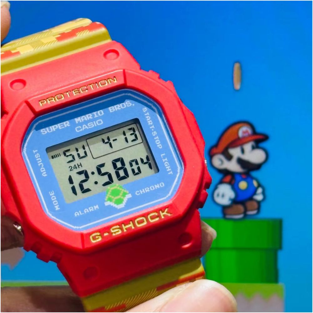 CASIO Casio G SHOCK Small Square Mario Co branded Limited Edition Waterproof Watch DW 5600SMB 4 image 4