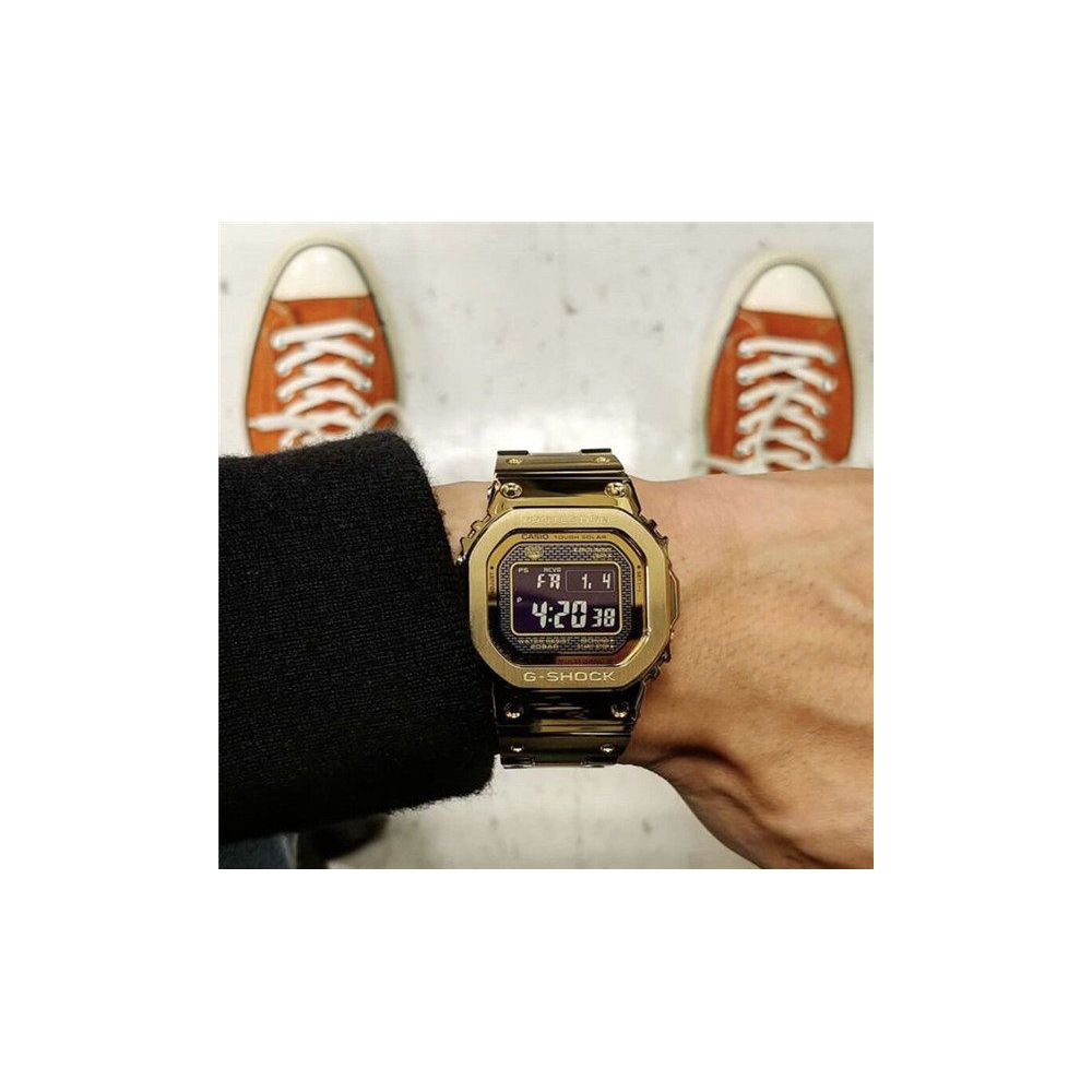 Casio 35th Anniversary Gold Brick Silver Brick Small Square Solar Wave Men s Watch GMW B5000GD 9 1 image 3