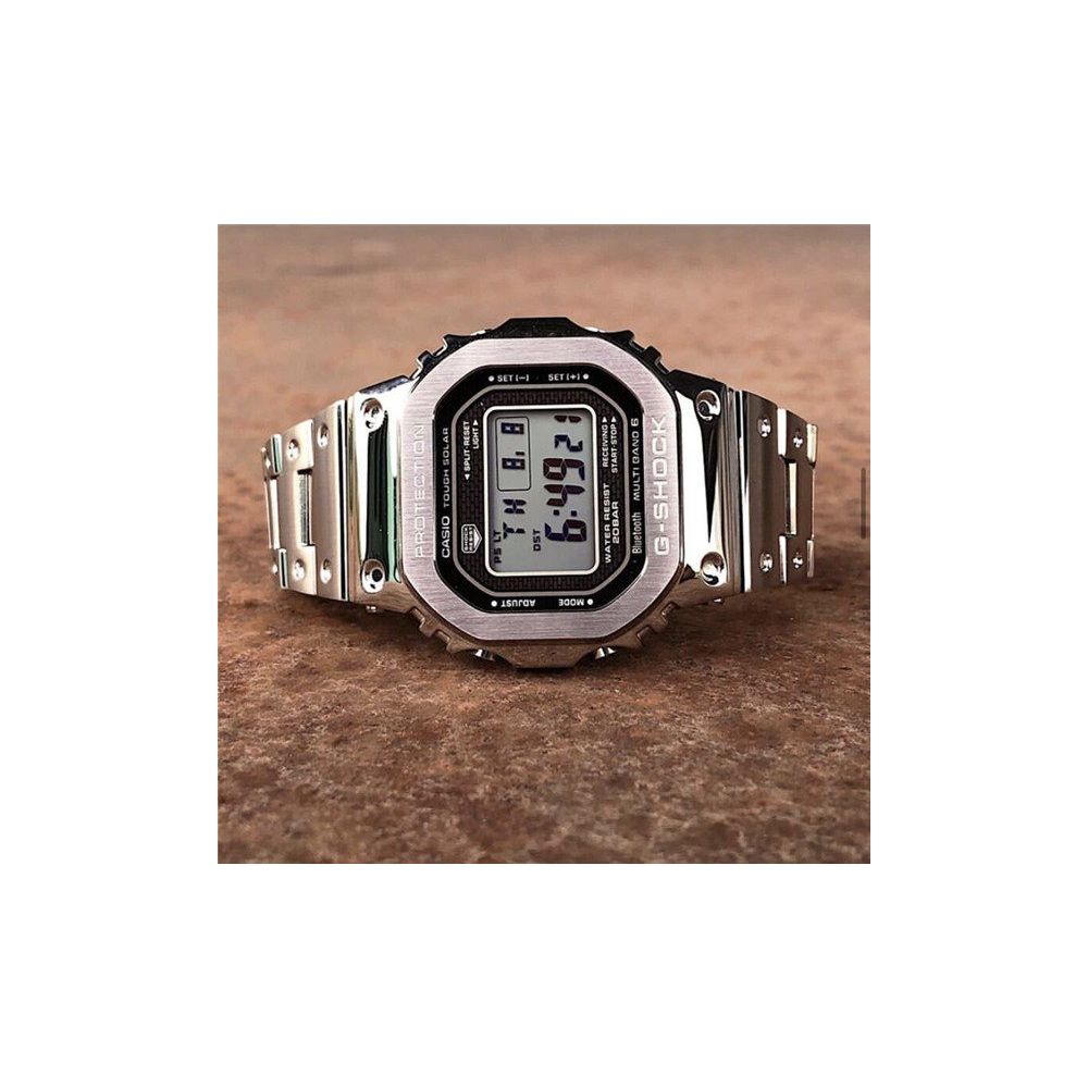 Casio 35th Anniversary Gold Brick Silver Brick Small Square Solar Wave Men s Watch GMW B5000GD 9 1 image 4