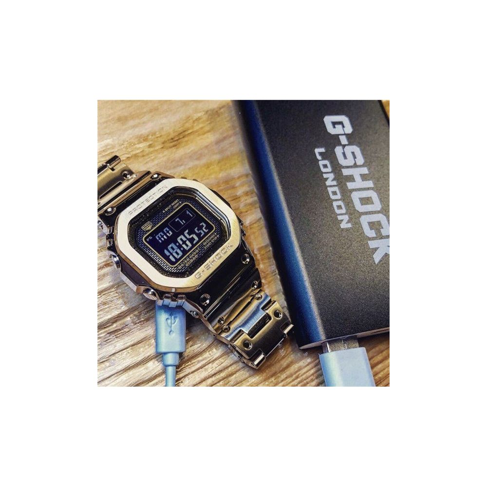 Casio 35th Anniversary Gold Brick Silver Brick Small Square Solar Wave Men s Watch GMW B5000GD 9 1