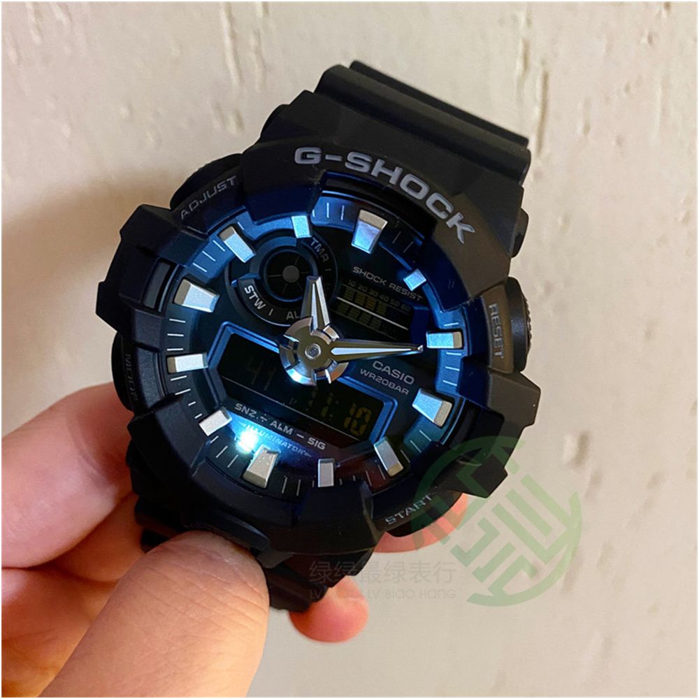 Casio G SHOCK Waterproof Black Warrior Large Dial Multi functional Waterproof Watch GA 700 1B 4A 7A image 3
