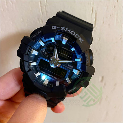 Casio G SHOCK Waterproof Black Warrior Large Dial Multi functional Waterproof Watch GA 700 1B 4A 7A image 3