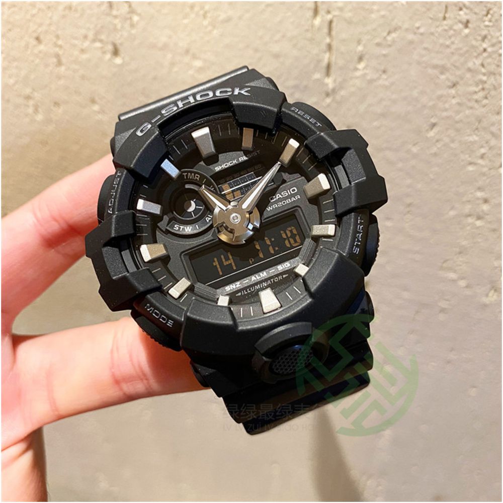Casio G SHOCK Waterproof Black Warrior Large Dial Multi functional Waterproof Watch GA 700 1B 4A 7A image 4