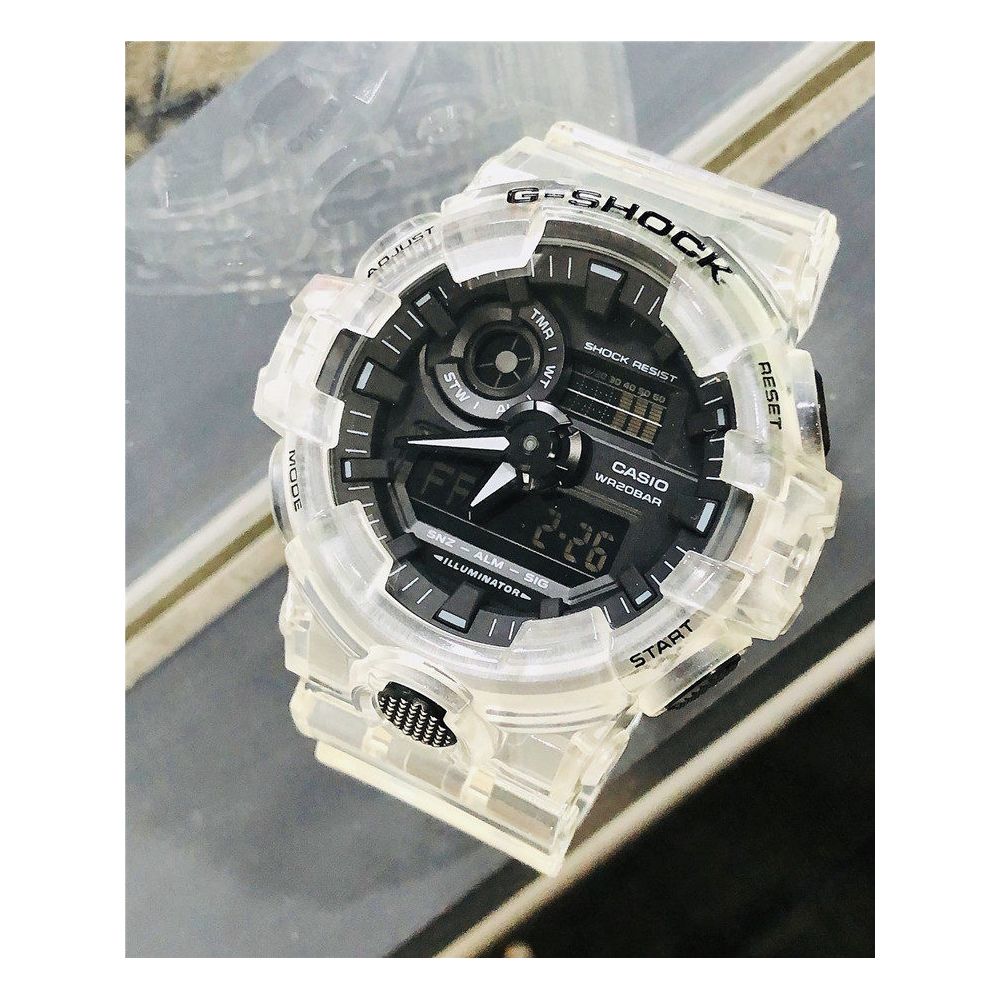 Casio G SHOCK Waterproof Black Warrior Large Dial Multi functional Waterproof Watch GA 700 1B 4A 7A