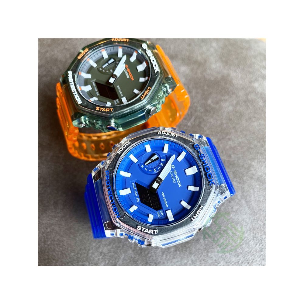 Casio Hidden Coast GA 2100HC 2A 4A GA 2000HC Farmhouse Oak Transparent Men s and Women s Watch image 4