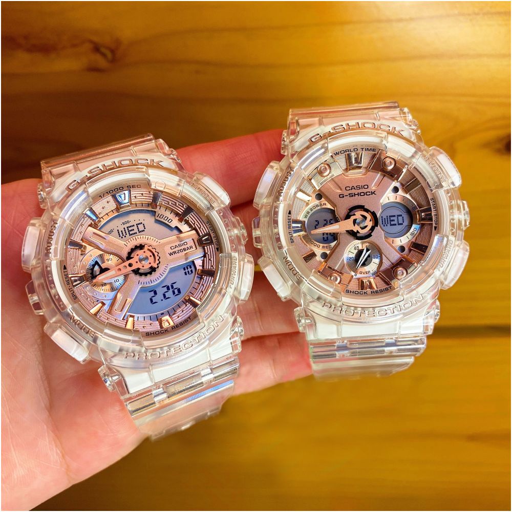 Casio G SHOCK Transparent Rose Gold GMA S110SR 7A S120SR GMA S120GS 3 VW image 0