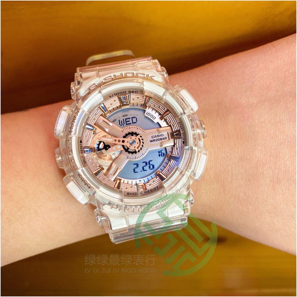 Casio G SHOCK Transparent Rose Gold GMA S110SR 7A S120SR GMA S120GS 3 VW
