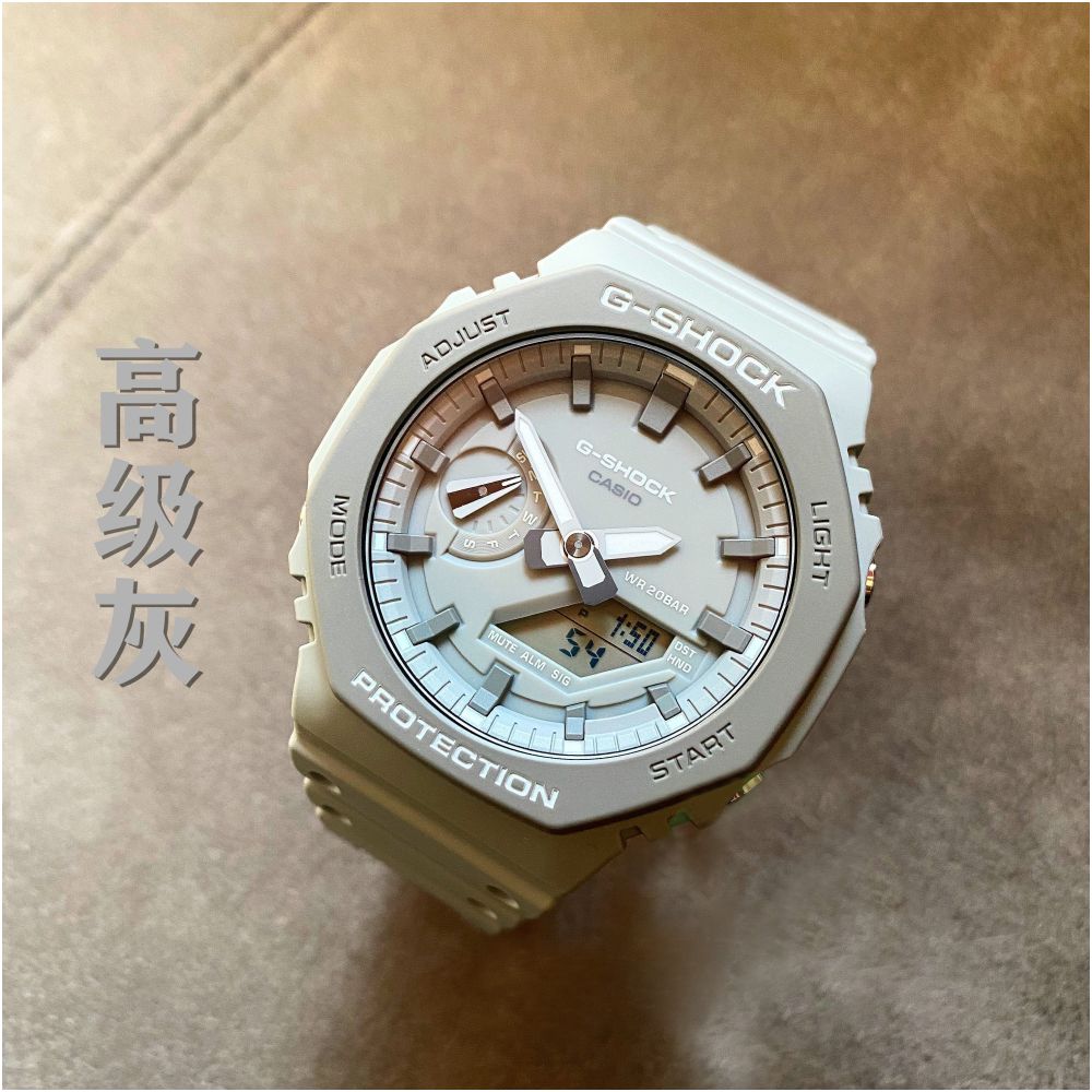 Casio Octagonal Farmhouse Oak Carbon Fiber Gray Watch GA 2110ET 2A 8A 2100SKE 7A7 image 0