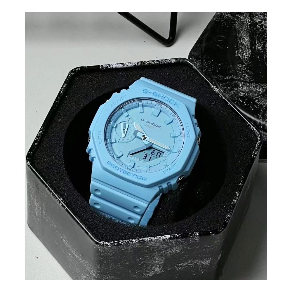Casio Octagonal Farmhouse Oak Carbon Fiber Gray Watch GA 2110ET 2A 8A 2100SKE 7A7