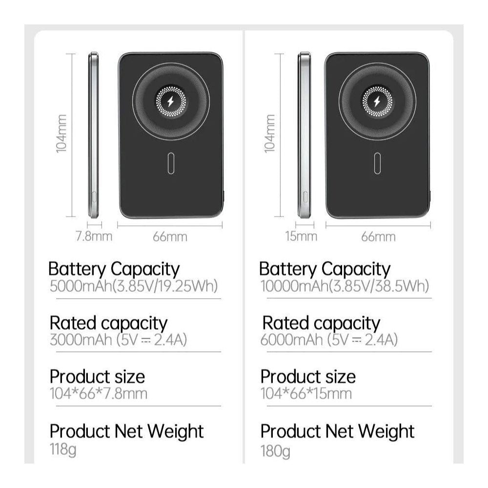 New Ultra thin Alloy Powerbank Magnetic Power Bank Wireless image 4