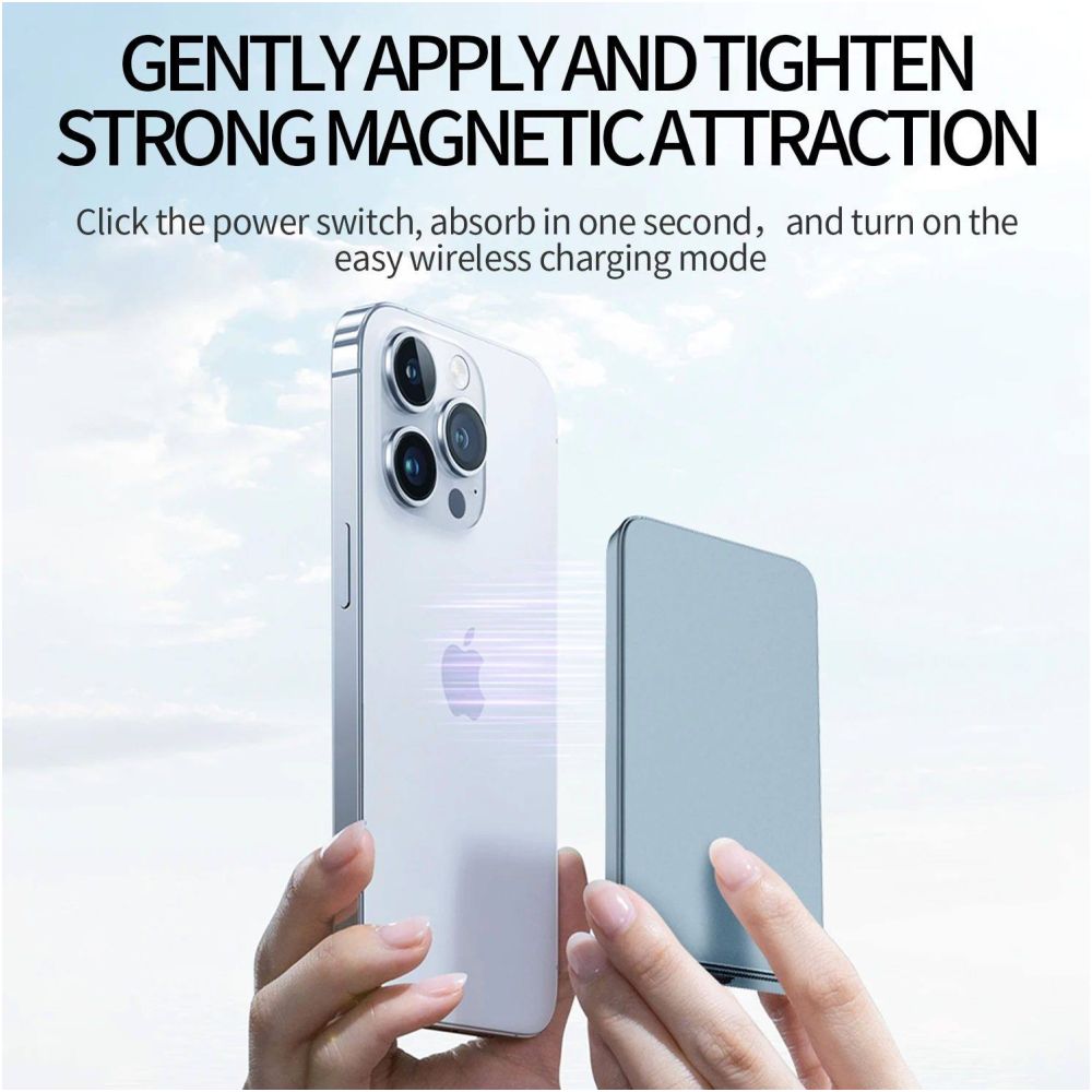 New Ultra thin Alloy Powerbank Magnetic Power Bank Wireless image 5