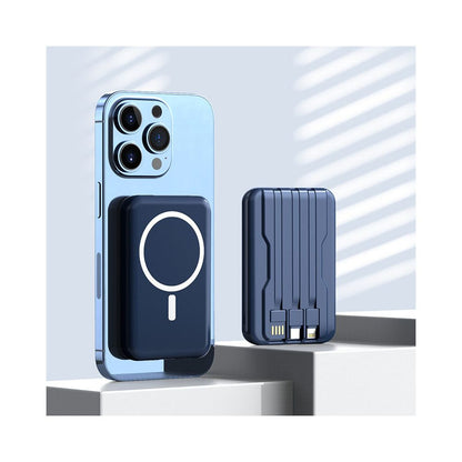 10000mAh Magnetic Mobile Power Supply Black Portable Wireless Charging Large Capacity Design