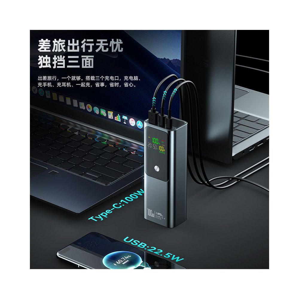 Power bank 3C certification can be used on airplanes high speed trains 20000mAh 100Wh super fast charging 20V output laptop image 3