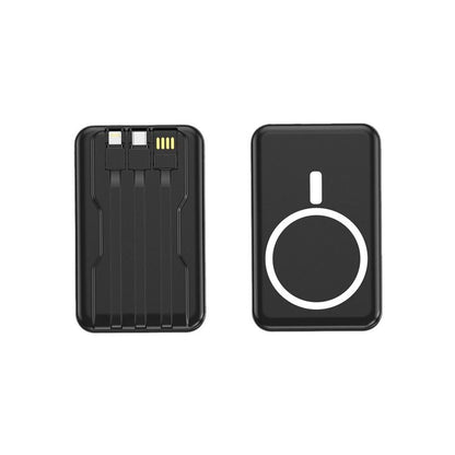 3C certified power bank magnetic suction can be used for airplanes trains high speed trains wireless charging ultra thin compact portable with built in cable image 5
