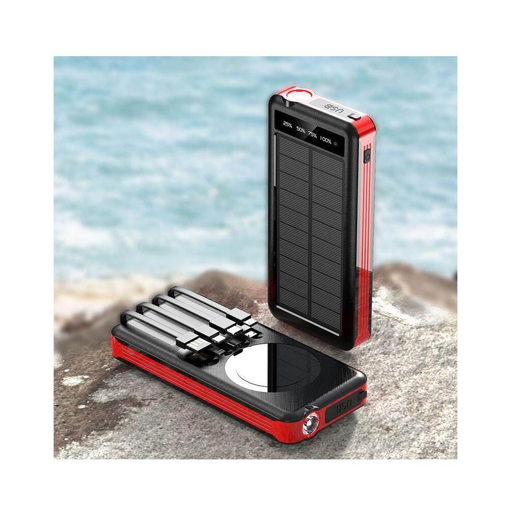 Solar power bank wireless charging 10000mAh wired solar power bank