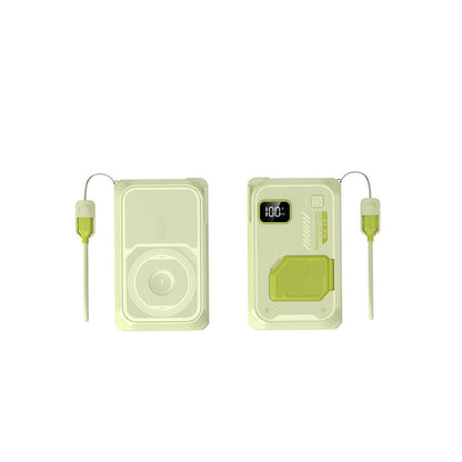 3C certified power bank five in one magnetic suction wireless built in cable fast charging AC plug 20000mAh large capacity image 5