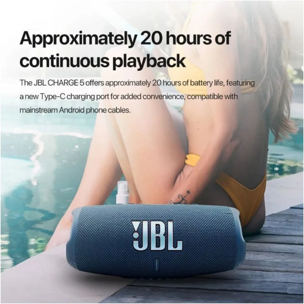J B L CHARGE5 portable waterproof bluetooth speaker powerban image 2