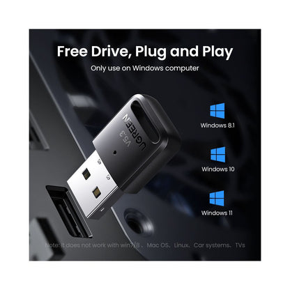UGREEN USB Bluetooth 5 3 Adapter Bluetooth 5 0 PC Bluetooth Receiver Car Bluetooth Expansion Device image 3