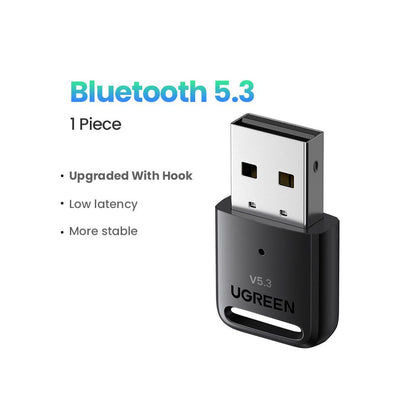 UGREEN USB Bluetooth 5 3 Adapter Bluetooth 5 0 PC Bluetooth Receiver Car Bluetooth Expansion Device